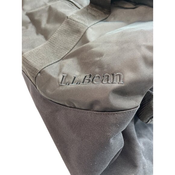 L.L.Bean Black Extra Large Duffel Bag With Handles & Shoulder Strap 30"x14"x14" - Picture 6 of 11
